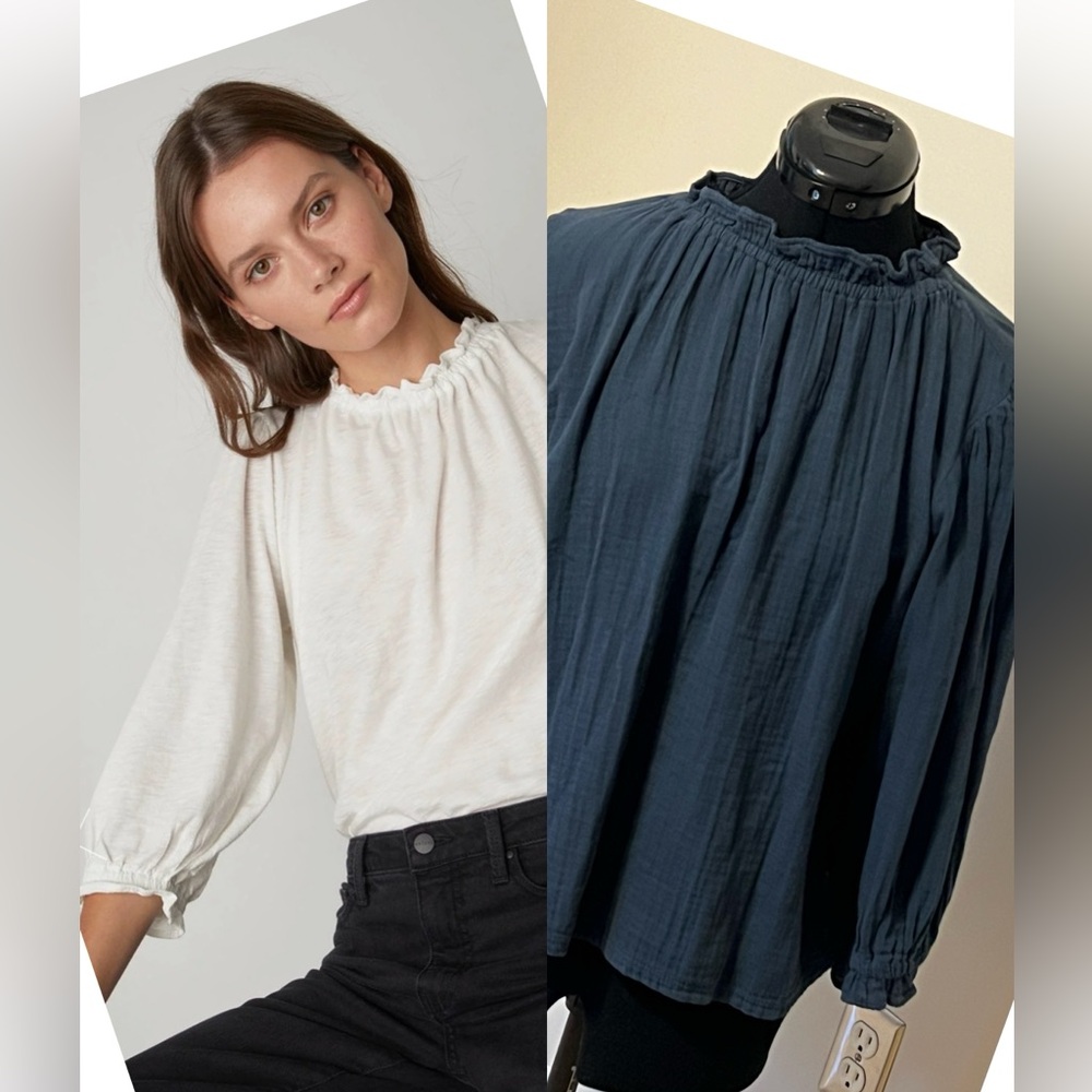 VELVET BY GRAHAM & SPENCER Slub Blouse